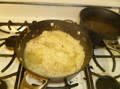 Broth Added To Rice